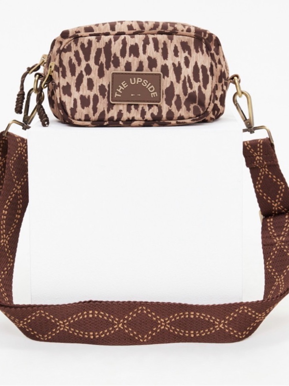 ISO: The Upside Brown Leopard Print Crossbody Bag